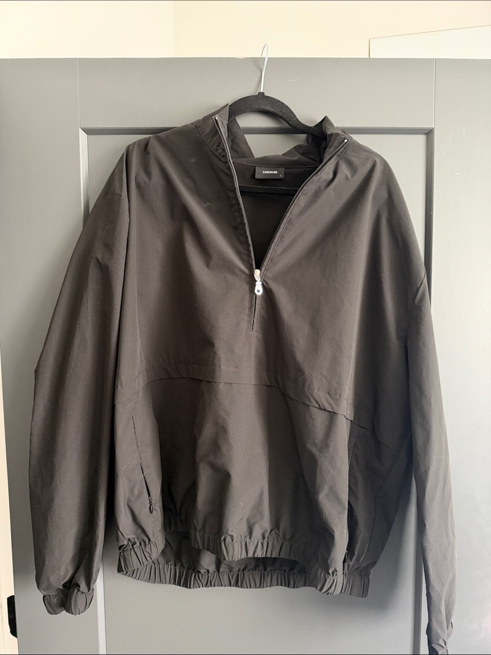 Zanerobe Black Half-Zip Windbreaker Pullover